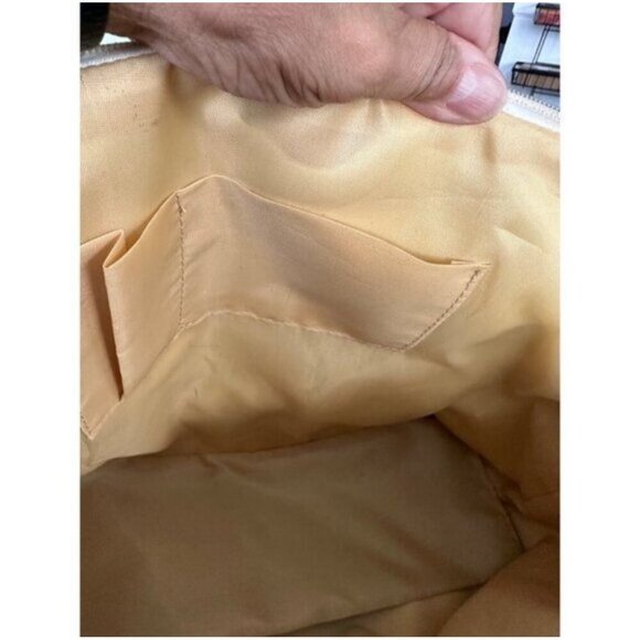 Womens Multicolor Print Tote Bag with Tan Leather Handles & Accents - Picture 13 of 16